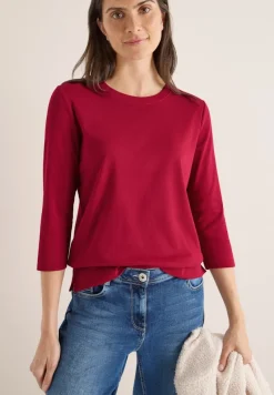 Cecil Shirts*Shirt mit Rippstruktur beaujolais red