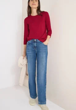 Cecil Shirts*Shirt mit Rippstruktur beaujolais red