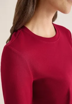 Cecil Shirts*Shirt mit Rippstruktur beaujolais red