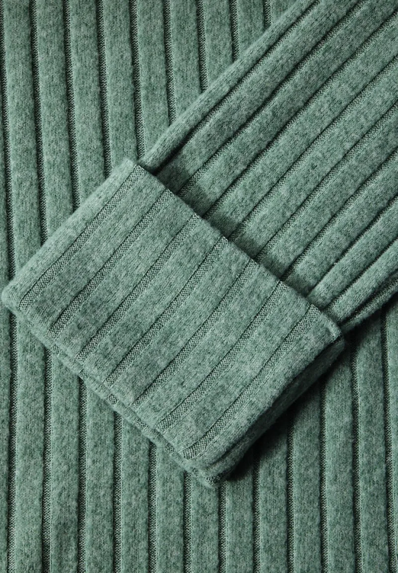 Street One Pullover & Sweatshirts*Shirt mit Rippstruktur sunlit green mel.