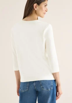 Cecil Shirts*Shirt mit Rippstruktur vanilla white