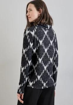 Street One Shirts*Shirt mit Rollkragen Black