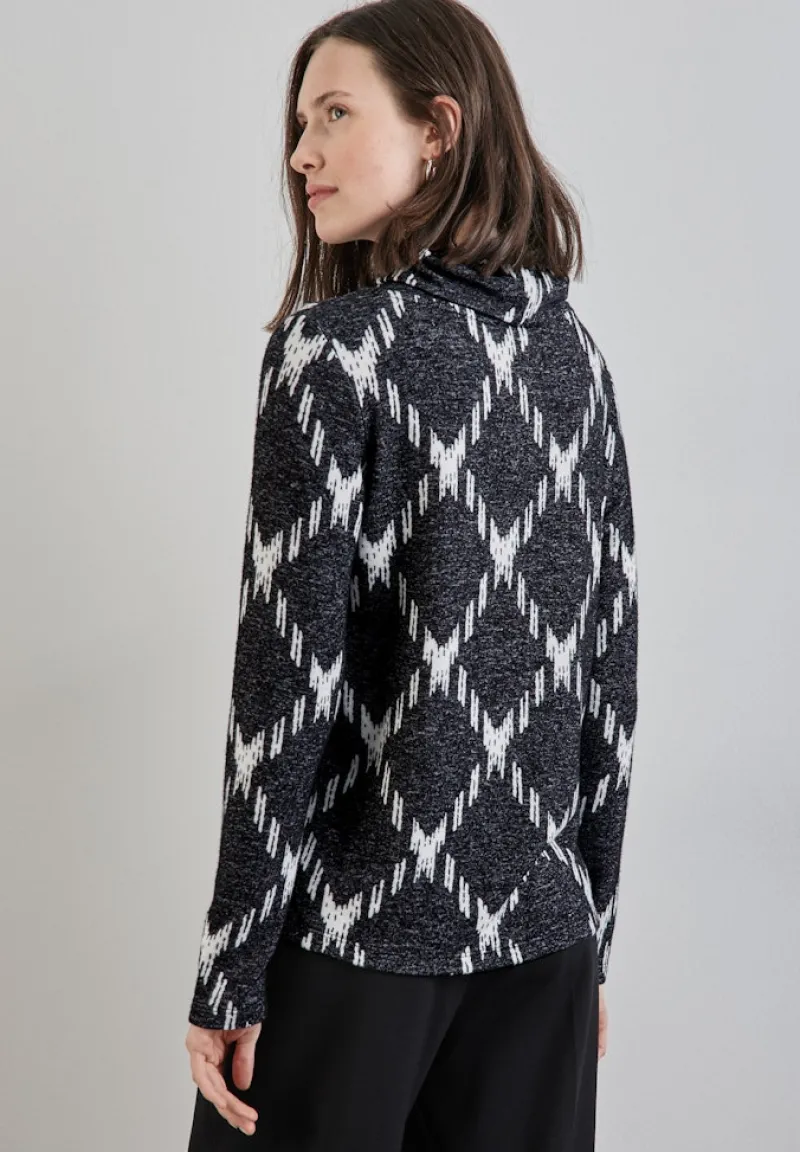 Street One Shirts*Shirt mit Rollkragen Black