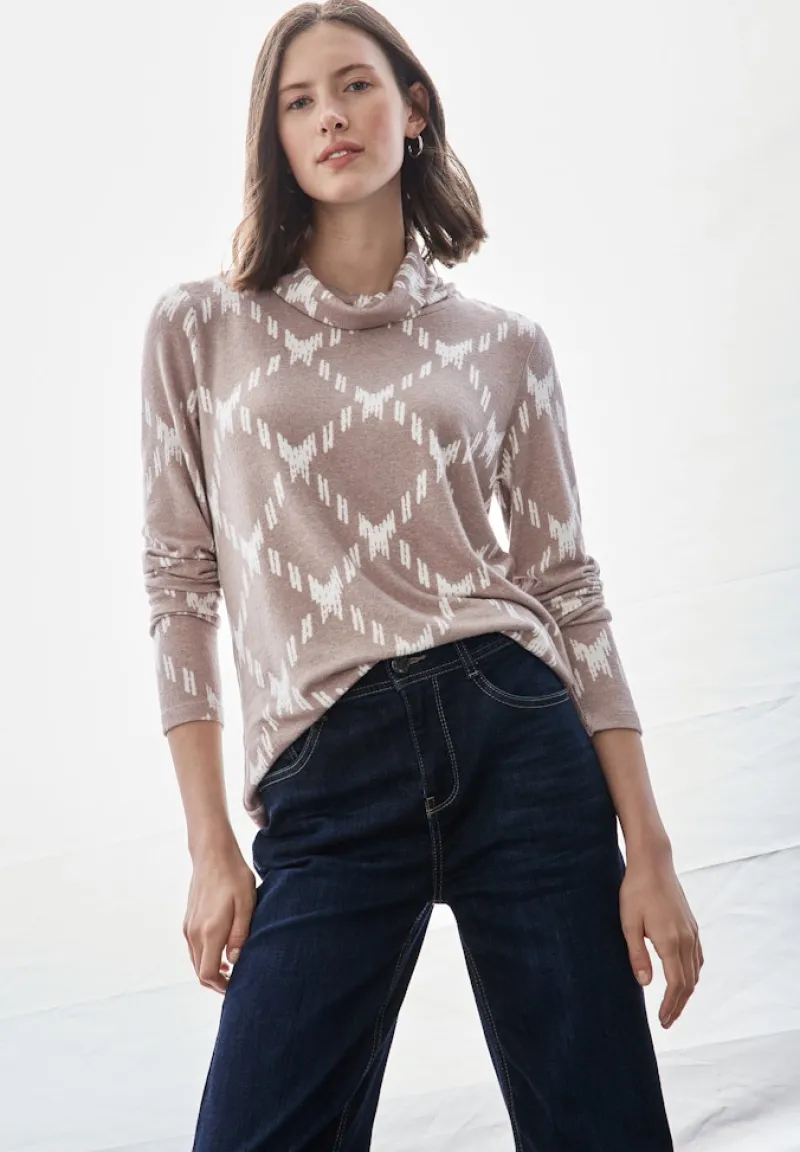 Street One Shirts*Shirt mit Rollkragen light mocha beige