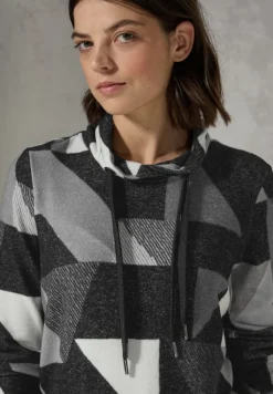 Cecil Shirts*Shirt mit Schalkragen black melange