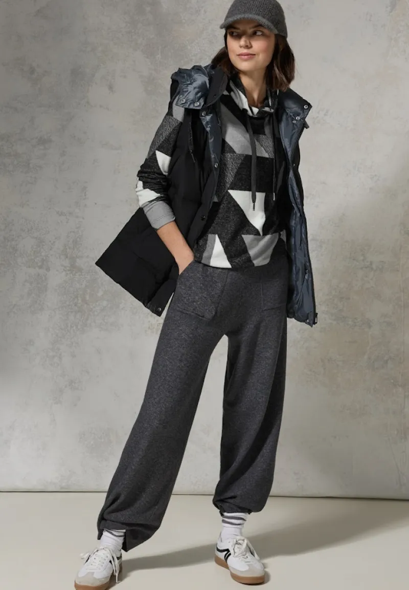 Cecil Shirts*Shirt mit Schalkragen black melange