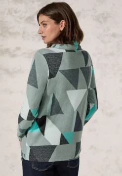 Cecil Shirts*Shirt mit Schalkragen glaced green melange