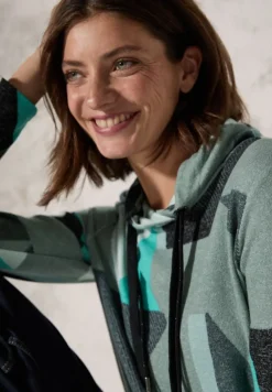 Cecil Shirts*Shirt mit Schalkragen glaced green melange