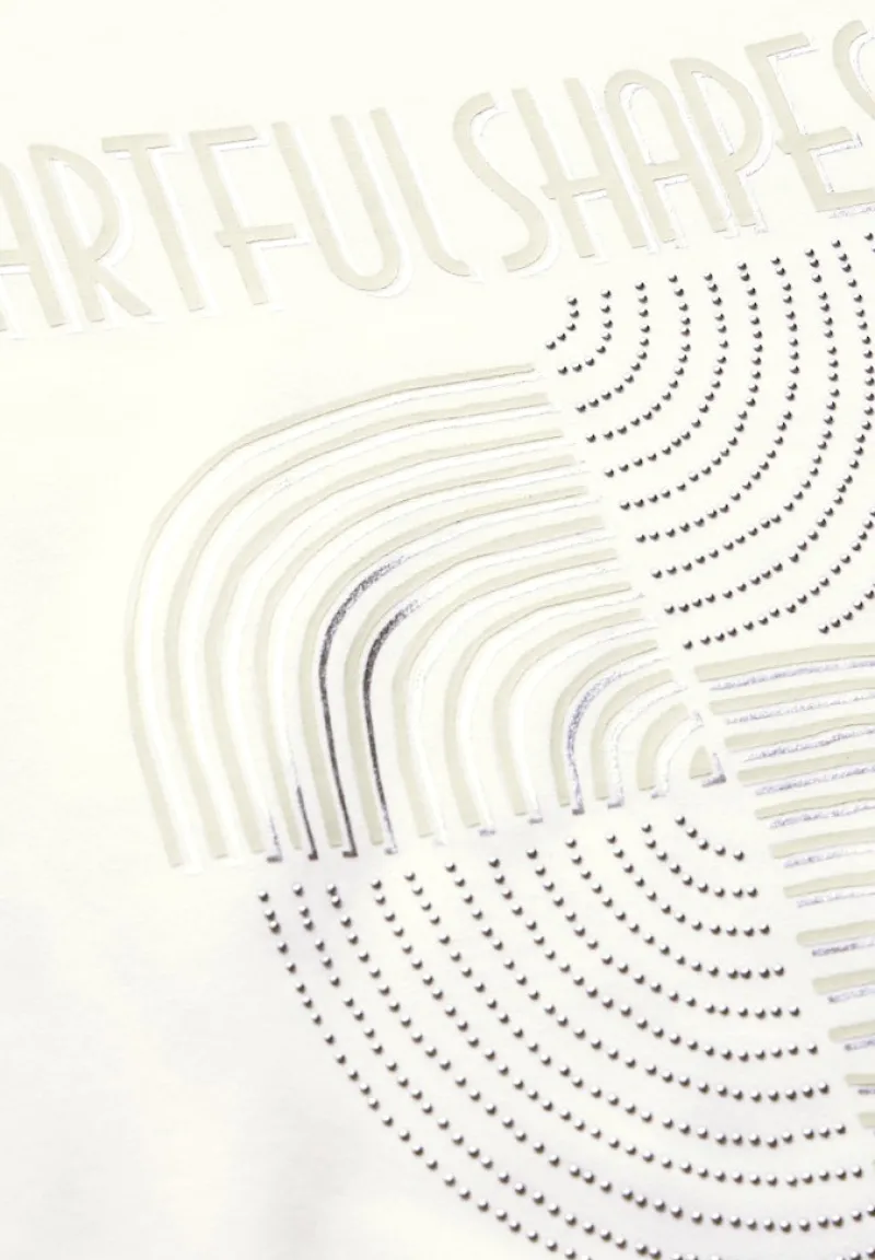 Cecil Shirts*Shirt mit Schimmer-Print vanilla white