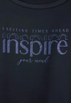 Street One Shirts*Shirt mit Schimmer-Wording deep blue