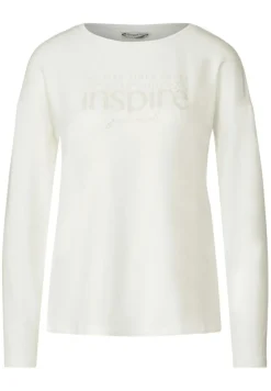 Street One Shirts*Shirt mit Schimmer-Wording lucid white