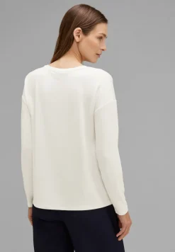 Street One Shirts*Shirt mit Schimmer-Wording lucid white