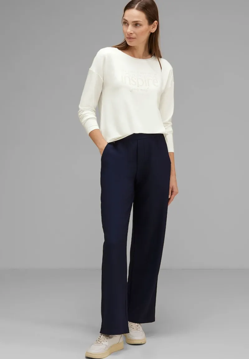 Street One Shirts*Shirt mit Schimmer-Wording lucid white