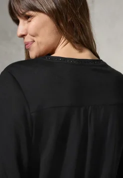 Cecil Shirts*Shirt mit Schmucksteinchen Black