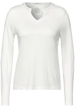 Cecil Shirts*Shirt mit Schmucksteinchen vanilla white