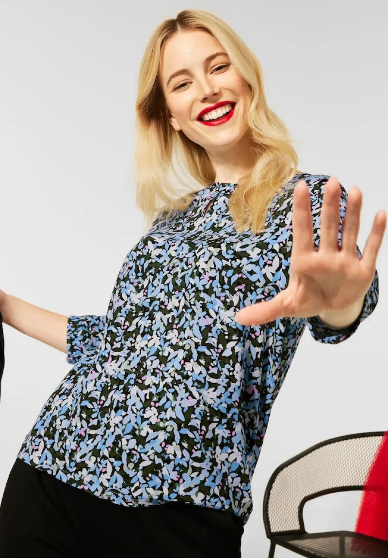 Street One Shirts*Shirt mit Schulterdetails dark vintage blue