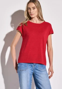 Street One Shirts*Shirt mit Spitzendetail glory red