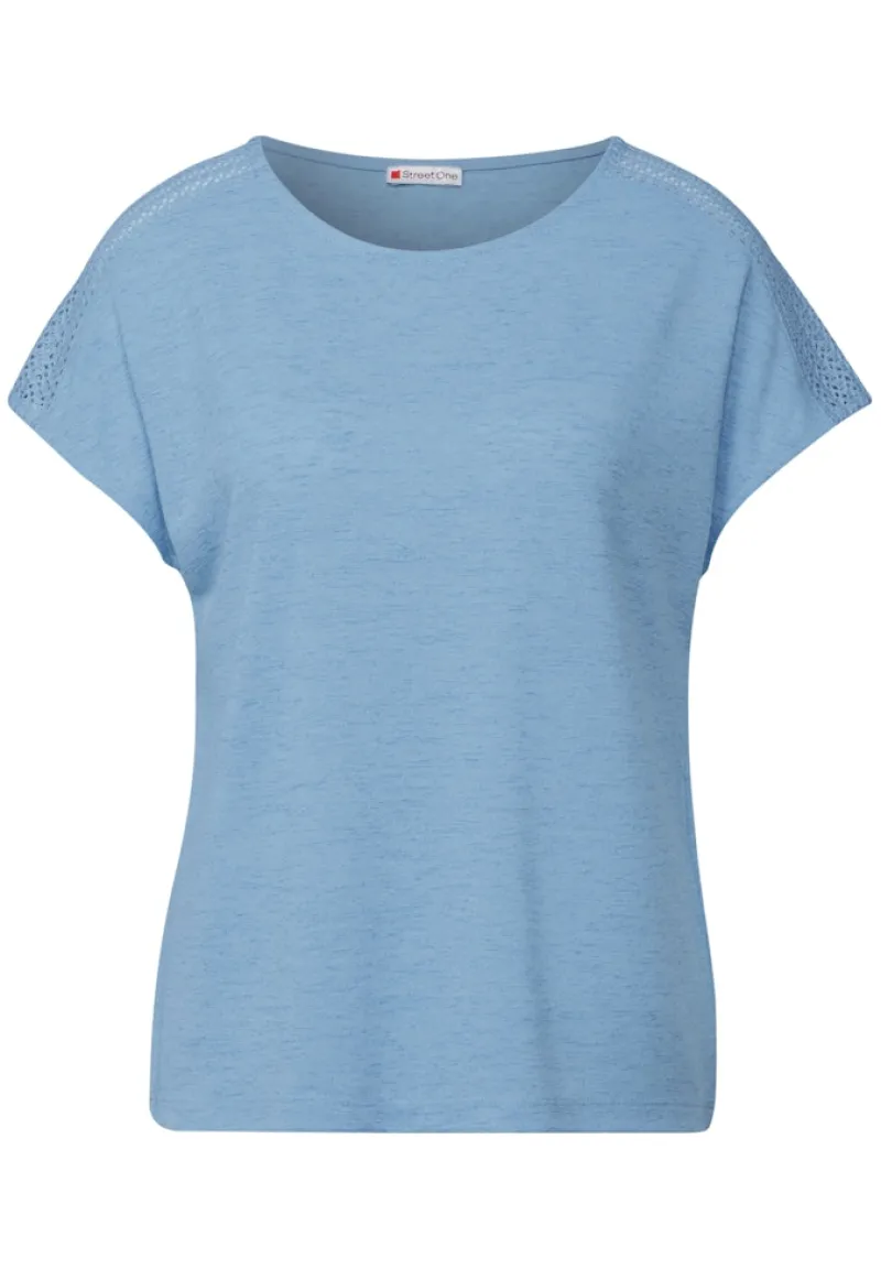 Street One Shirts*Shirt mit Spitzendetail serenity blue