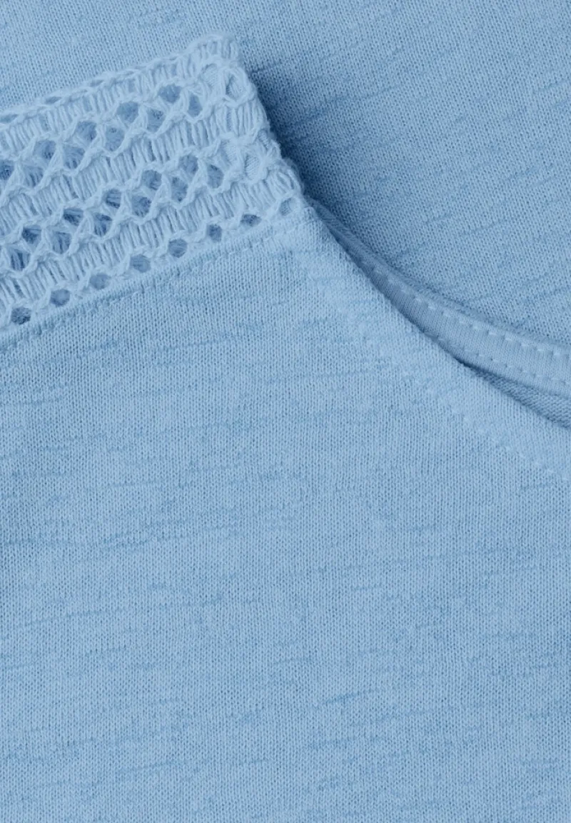 Street One Shirts*Shirt mit Spitzendetail serenity blue