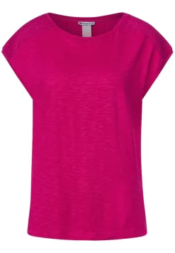 Street One Shirts*Shirt mit Spitzeneinsatz nu pink