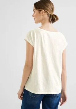 Street One Shirts*Shirt mit Spitzeneinsatz off white