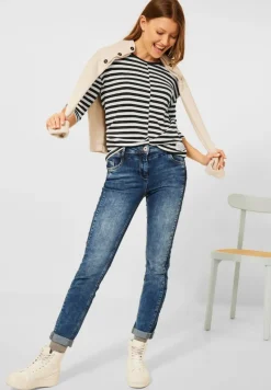 Cecil Shirts*Shirt mit Streifen Muster dark vanilla white