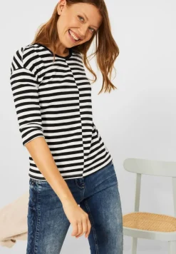 Cecil Shirts*Shirt mit Streifen Muster dark vanilla white