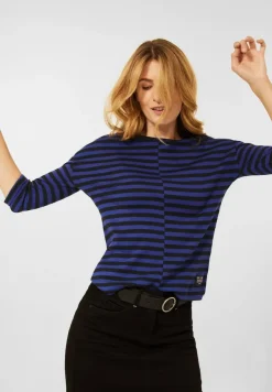 Cecil Shirts*Shirt mit Streifen Muster cosmic blue