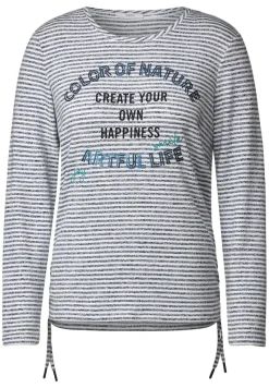 Cecil Shirts*Shirt mit Streifenmuster mid blue melange