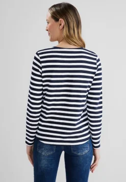 Street One Shirts*Shirt mit Streifenmuster deep blue