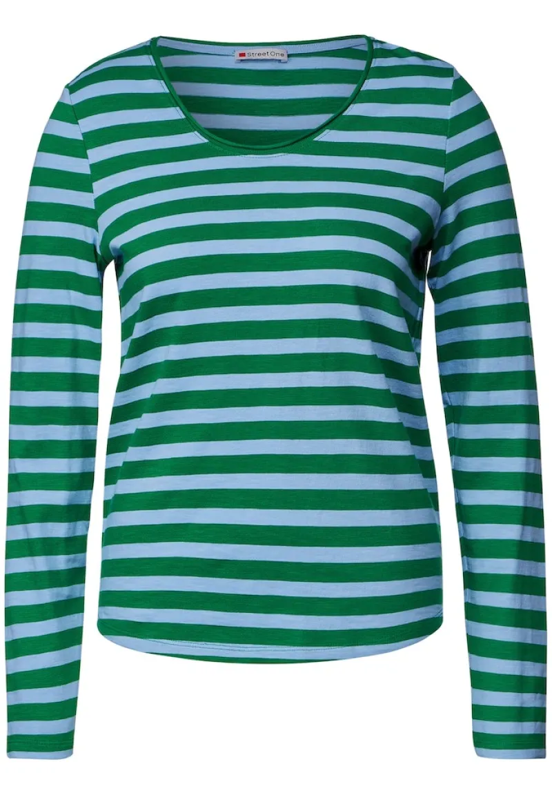 Street One Shirts*Shirt mit Streifenmuster brisk green