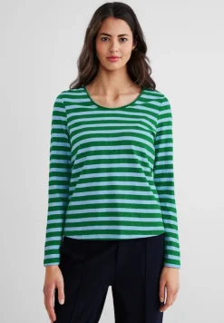 Street One Shirts*Shirt mit Streifenmuster brisk green