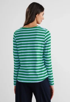 Street One Shirts*Shirt mit Streifenmuster brisk green