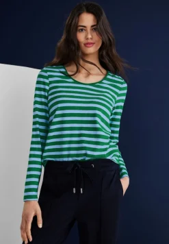 Street One Shirts*Shirt mit Streifenmuster brisk green