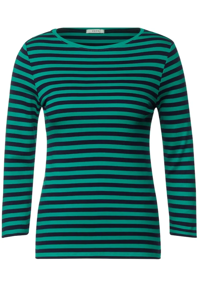 Cecil Shirts*Shirt mit Streifenmuster smaragd green