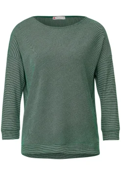 Street One Shirts*Shirt mit Streifenstruktur gentle green