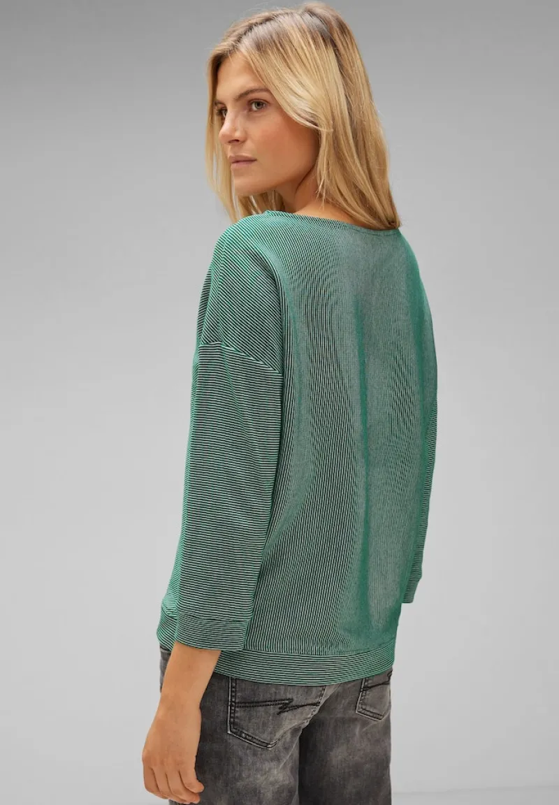 Street One Shirts*Shirt mit Streifenstruktur gentle green