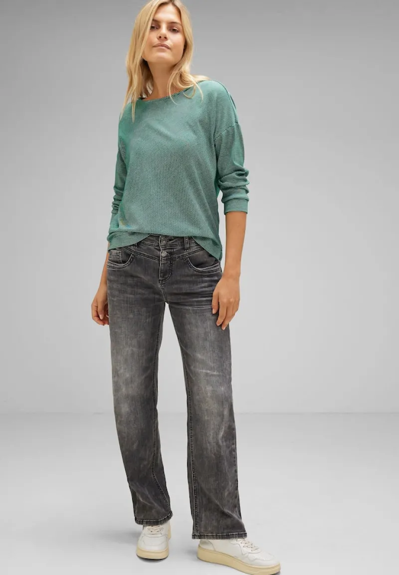 Street One Shirts*Shirt mit Streifenstruktur gentle green