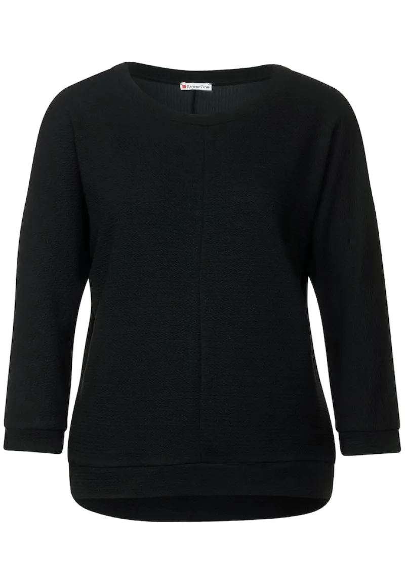 Street One Shirts*Shirt mit Struktur Black