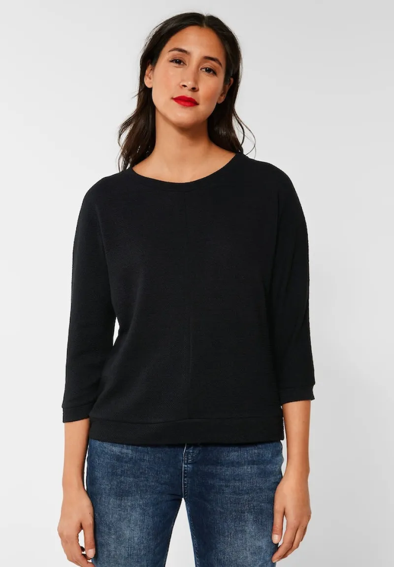 Street One Shirts*Shirt mit Struktur Black