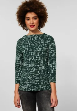 Street One Pullover & Sweatshirts*Shirt mit Struktur Dessin deep clary mint