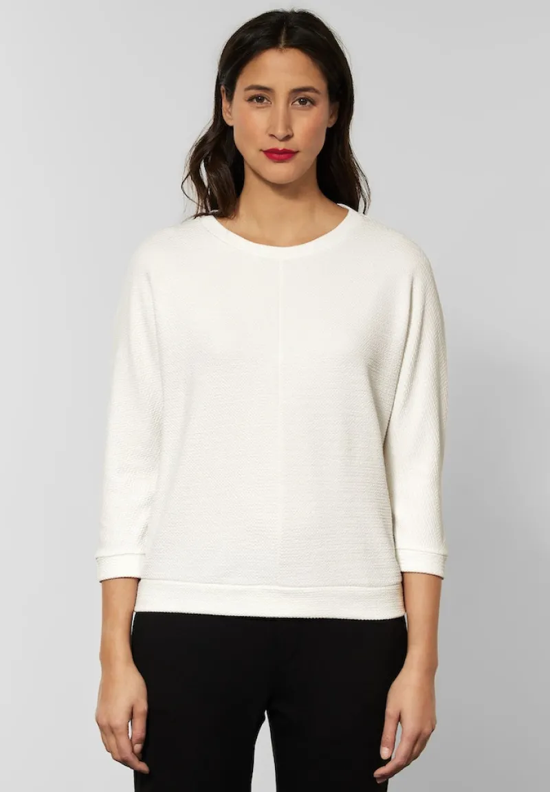 Street One Shirts*Shirt mit Struktur off white