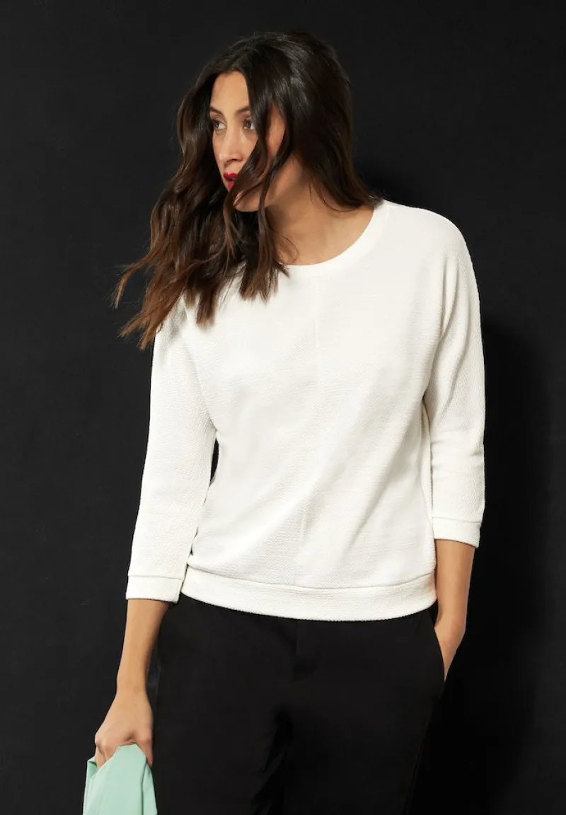 Street One Shirts*Shirt mit Struktur off white