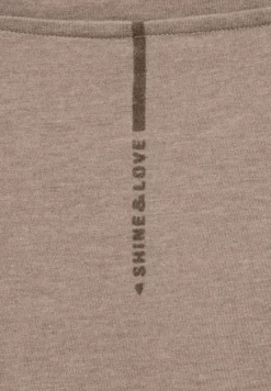 Street One Shirts*Shirt mit U-Boot Ausschnitt mocca sand melange