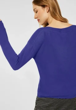 Street One Shirts*Shirt mit U-Boot Ausschnitt eminent blue