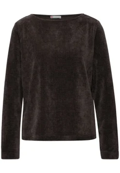 Street One Shirts*Shirt mit U-Boot-Ausschnitt deep roast brown