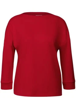 Street One Shirts*Shirt mit U-Boot-Ausschnitt Racing Red