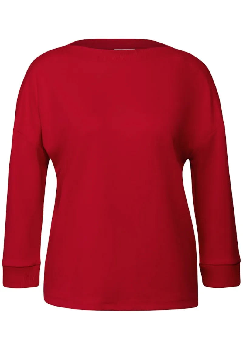 Street One Shirts*Shirt mit U-Boot-Ausschnitt Racing Red