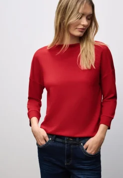 Street One Shirts*Shirt mit U-Boot-Ausschnitt Racing Red