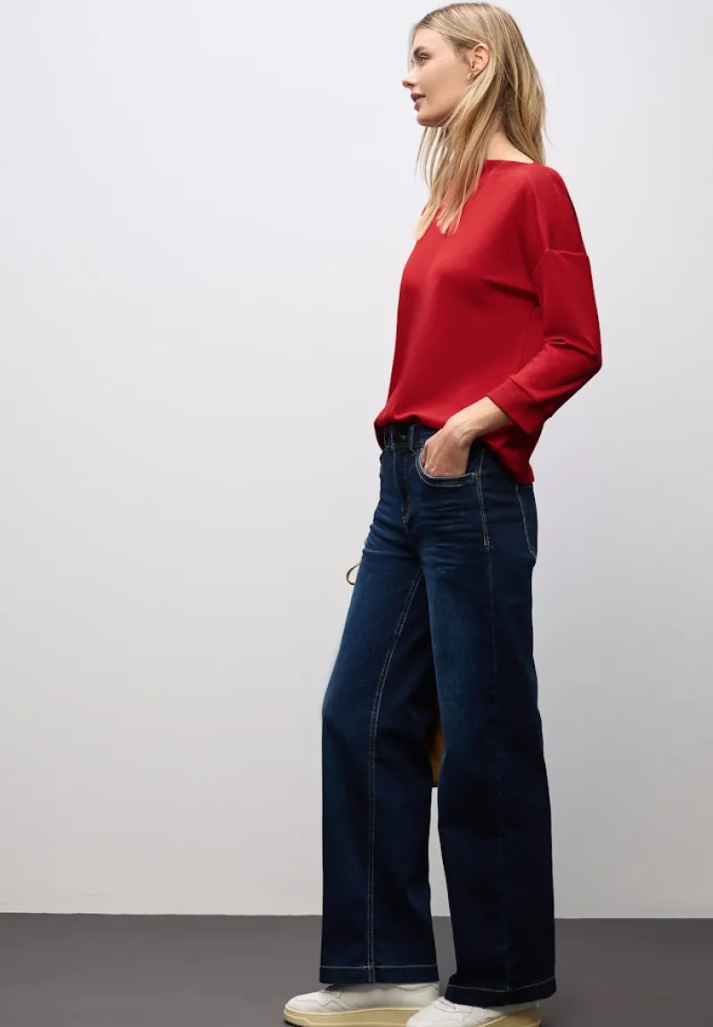 Street One Shirts*Shirt mit U-Boot-Ausschnitt Racing Red